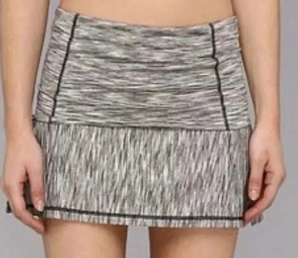 PRANA Venus Fold Over Waist space dye Skort mini Skirt sz L